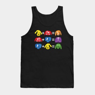 Dog Themed Artist Color Theory for Art Teacher Tank Top